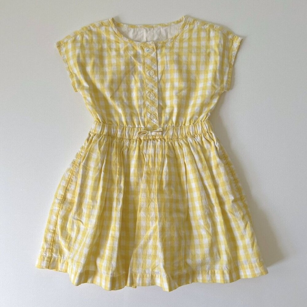 Primary Gingham Dress In Yellow